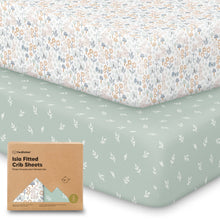 Load image into Gallery viewer, Isla Fitted Crib Sheets (Prairie)
