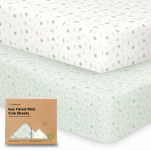 Load image into Gallery viewer, Isla Fitted Mini Crib Sheets (Tropic Oasis)