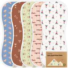Load image into Gallery viewer, Softe Muslin Baby Burp Cloth (Toy Land)