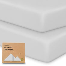 Load image into Gallery viewer, Isla Fitted Crib Sheets (French Gray)