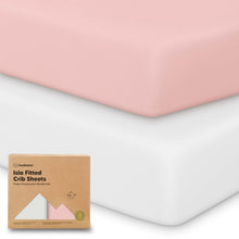 Load image into Gallery viewer, Isla Fitted Crib Sheets (Rose)