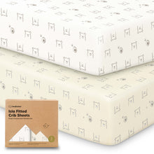 Load image into Gallery viewer, Isla Fitted Crib Sheets (Bumble Bear)