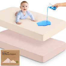 Load image into Gallery viewer, 2-Pack Mavy Protect+ Waterproof Crib Mattress Protector