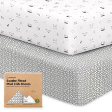 Load image into Gallery viewer, Soothe Fitted Mini Crib Sheet