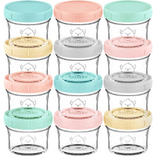 Load image into Gallery viewer, Prep Jars Baby Food Storage Glass Container (Pastels)