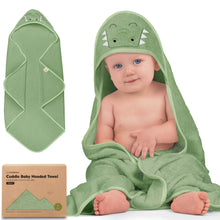 Load image into Gallery viewer, Cuddle Baby Hooded Towel (Alligator)