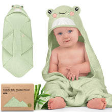 Load image into Gallery viewer, Cuddle Baby Hooded Towel (Frog)