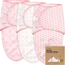Load image into Gallery viewer, 3-Pack Soothe Swaddle Wraps (Blossom)