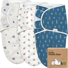Load image into Gallery viewer, 3-Pack Soothe Swaddle Wraps (Cosmo)