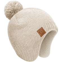 Load image into Gallery viewer, Muff Knitted Beanie (Cream)