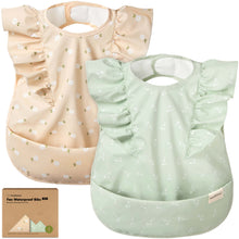 Load image into Gallery viewer, Fae waterproof bibs available in a 2-pack.