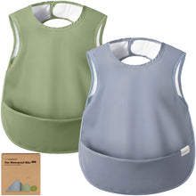 Load image into Gallery viewer, Fae waterproof bibs available in a 2-pack.