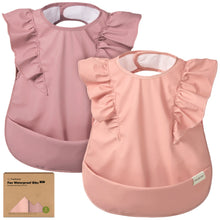 Load image into Gallery viewer, Fae waterproof bibs available in a 2-pack.