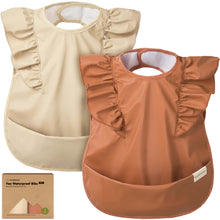Load image into Gallery viewer, Fae waterproof bibs available in a 2-pack.