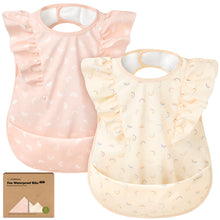 Load image into Gallery viewer, Fae waterproof bibs available in a 2-pack.