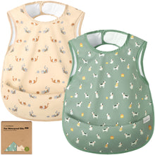 Load image into Gallery viewer, Fae waterproof bibs available in a 2-pack.