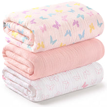 Load image into Gallery viewer, 3-Pack Lyra Muslin Swaddle Blankets
