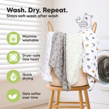 Load image into Gallery viewer, Wash, dry, repeat - stays soft wash after wash (machine washable, dryer-safe in low heat, quick drying, and gets softer over time).