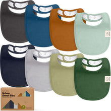 Load image into Gallery viewer, 8-Pack Urban Drool Bibs