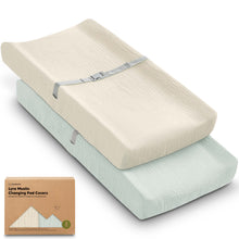 Load image into Gallery viewer, 2-Pack Lyra Muslin Changing Pad Covers