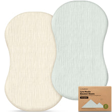 Load image into Gallery viewer, 2-Pack Lyra Muslin Bassinet Sheets