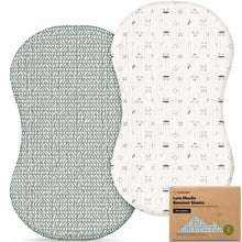 Load image into Gallery viewer, 2-Pack Lyra Muslin Bassinet Sheets