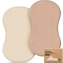 Load image into Gallery viewer, 2-Pack Lyra Muslin Bassinet Sheets
