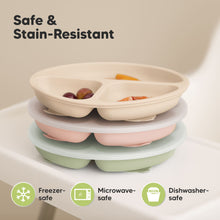 Load image into Gallery viewer, 3-Pack Prep Silicone Suction Plates with Lids (Macaron)