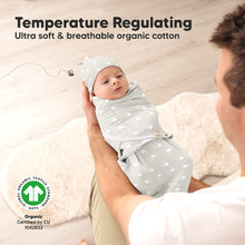 Load image into Gallery viewer, 3-Pack Soothe Swaddle Wraps with Knot Hats (Aspire)