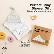 Load image into Gallery viewer, 3-Pack Soothe Swaddle Wraps with Knot Hats (Aspire)