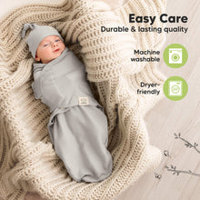 Load image into Gallery viewer, 3-Pack Soothe Swaddle Wraps with Knot Hats