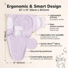 Load image into Gallery viewer, 3-Pack Soothe (Wren) Swaddle Wraps (Soft Lilac)