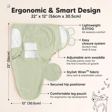 Load image into Gallery viewer, 3-Pack Soothe (Wren) Swaddle Wraps (Willow)