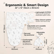 Load image into Gallery viewer, 3-Pack Soothe Swaddle Wraps with Knot Hats (Aspire)