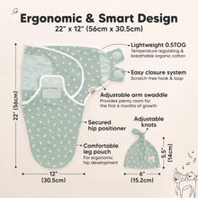 Load image into Gallery viewer, 3-Pack Soothe Swaddle Wraps with Knot Hats (Prairie)