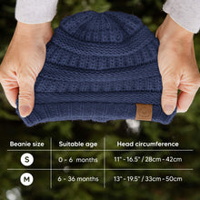 Load image into Gallery viewer, 3-Pack Warmzy Baby Beanies (Cobalt, M)