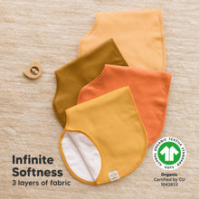 Load image into Gallery viewer, 4-Pack Hallo Burp Cloths (Phase)