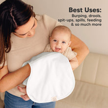 Load image into Gallery viewer, 4-Pack Hallo Burp Cloths (Soft White)