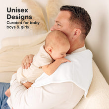 Load image into Gallery viewer, 4-Pack Hallo Burp Cloths (Soft White)