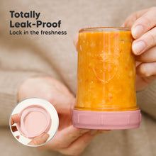 Load image into Gallery viewer, 4-Pack Prep Jars Food Glass Containers (Roseate)