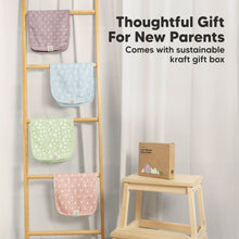 Load image into Gallery viewer, 5-Pack Lumi Muslin Burp Cloths (Wild Bloom)