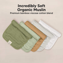 Load image into Gallery viewer, 5-Pack Lumi Muslin Burp Cloths (Pine)
