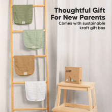 Load image into Gallery viewer, 5-Pack Lumi Muslin Burp Cloths (Pine)