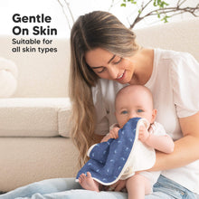 Load image into Gallery viewer, Softe Muslin Baby Burp Cloth (Marine Muse)