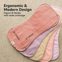 Load image into Gallery viewer, 5-Pack Urban Quin Burp Cloths (Muted Pastel)