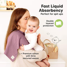 Load image into Gallery viewer, 6-Pack Shea (Stria) Burp Cloths (Mauve)