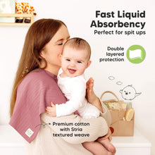 Load image into Gallery viewer, 6-Pack Shea (Stria) Burp Cloths (Rosewood)