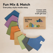 Load image into Gallery viewer, 8-Pack Organic Bandana Bibs (Cruise)