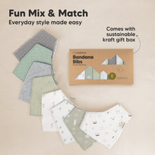 Load image into Gallery viewer, 8-Pack Organic Bandana Bibs (Nordic)