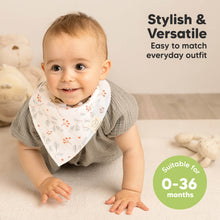 Load image into Gallery viewer, 8-Pack Organic Bandana Bibs (Bloom)